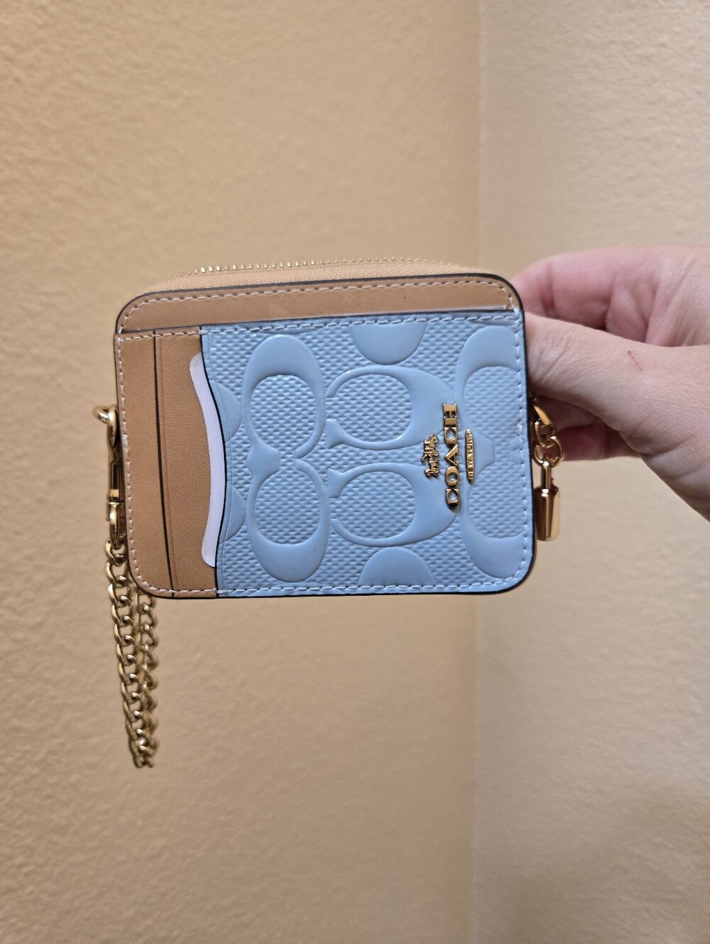 Coach Zip Card Case In Signature Leather - Picture 11 of 13